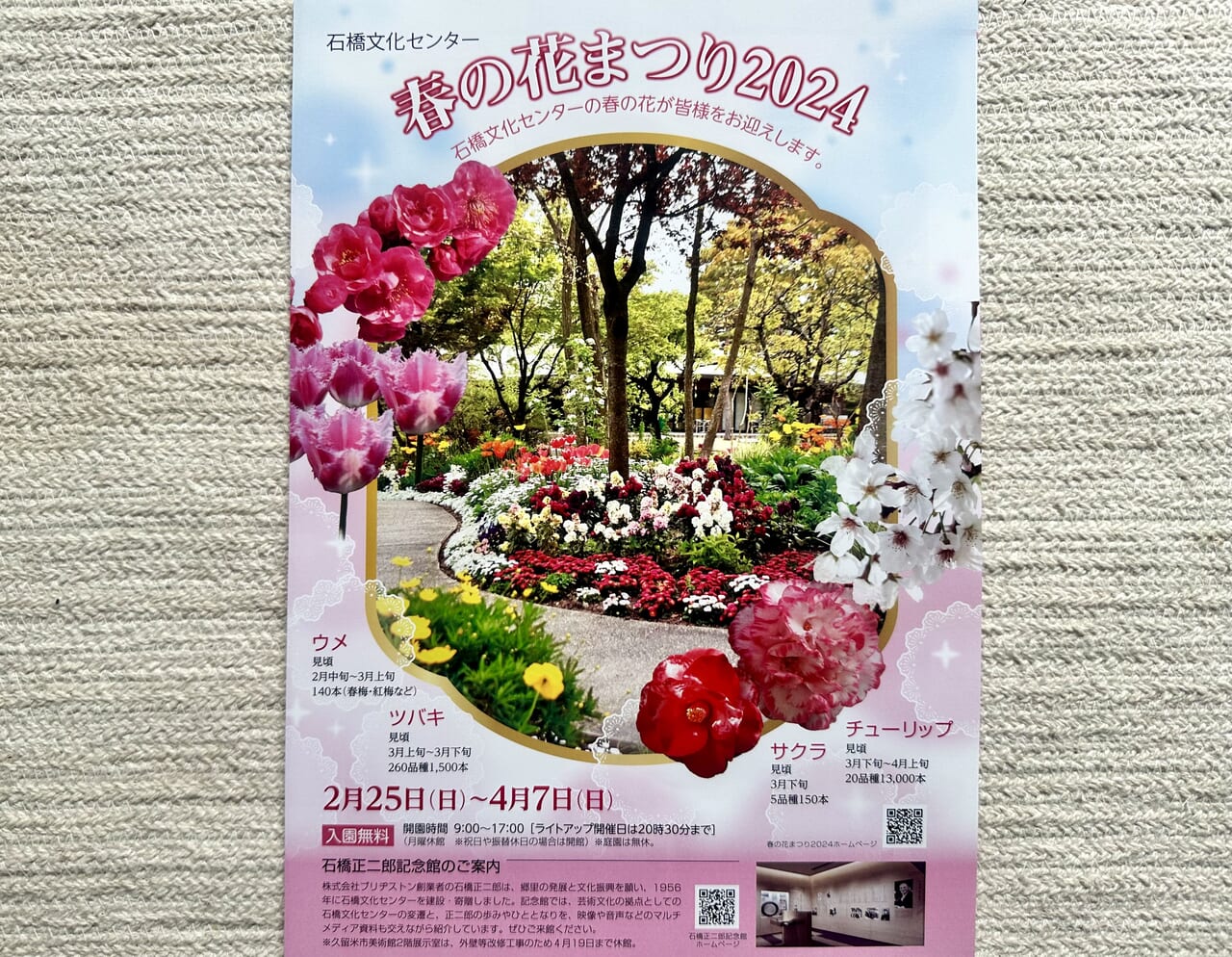 2024年石橋文化センター「春の花まつり2024」